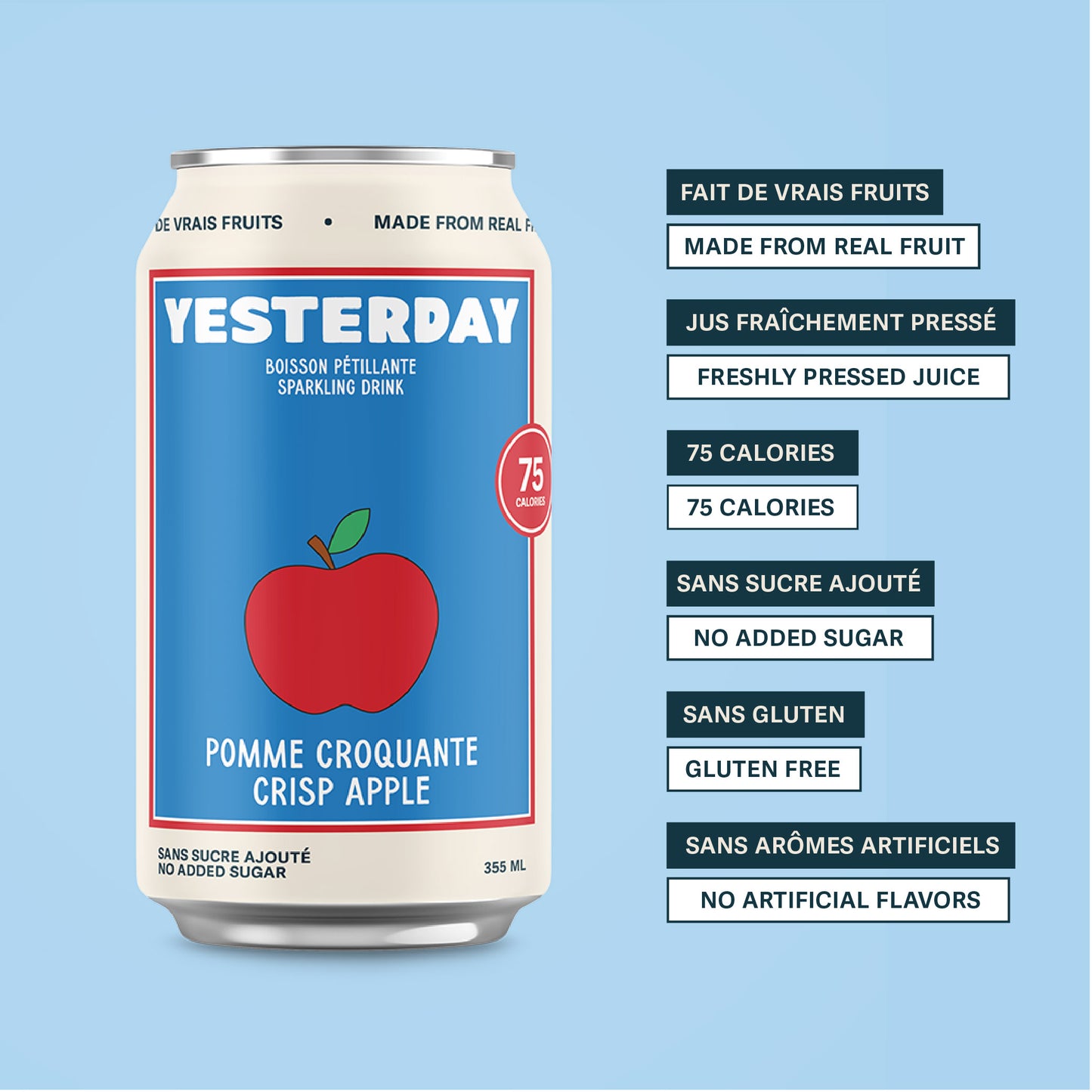Yesterday Pomme croquante 24x355 ml